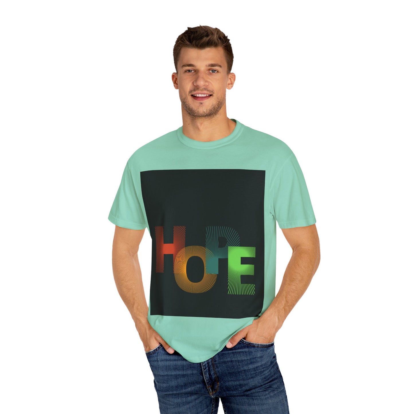 Hope Unisex Garment-Dyed T-Shirt - Inspirational Graphic Tee for Everyday Wear