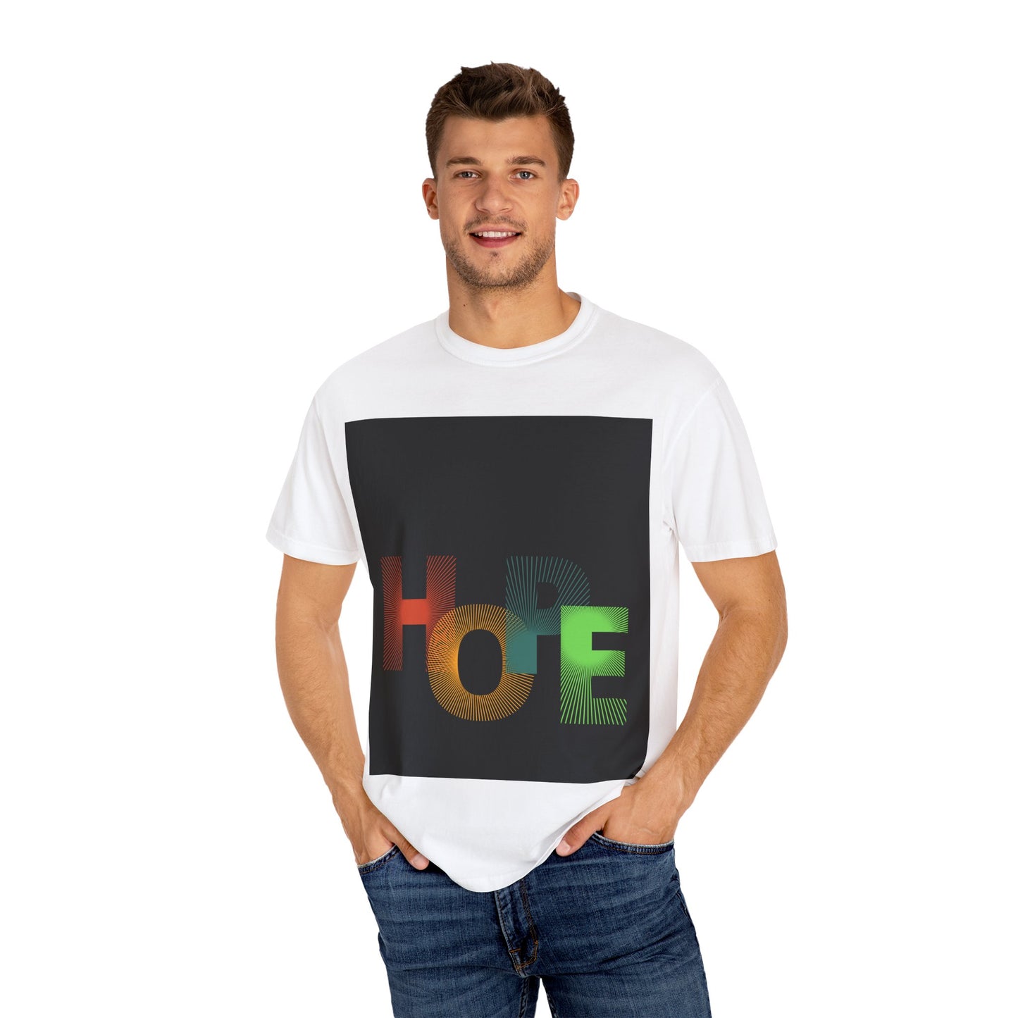 Hope Unisex Garment-Dyed T-Shirt - Inspirational Graphic Tee for Everyday Wear