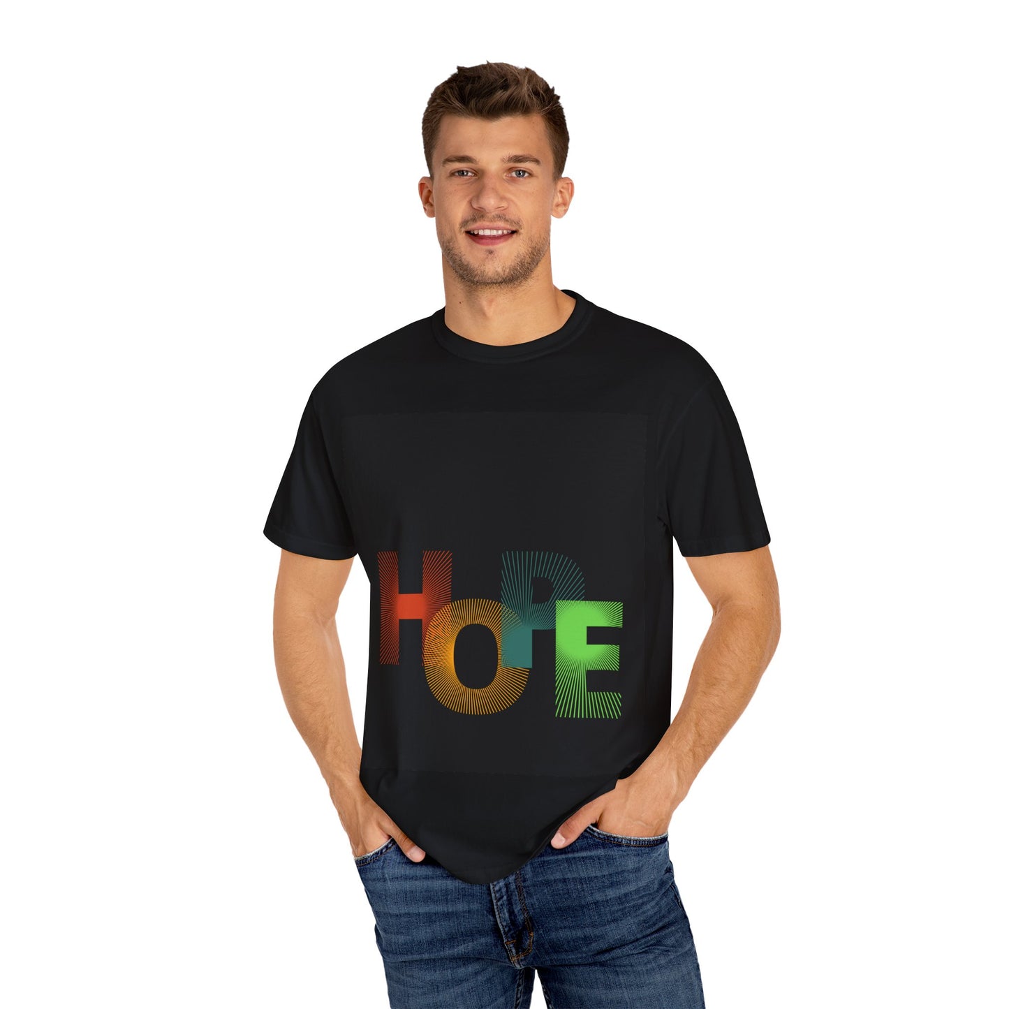 Hope Unisex Garment-Dyed T-Shirt - Inspirational Graphic Tee for Everyday Wear