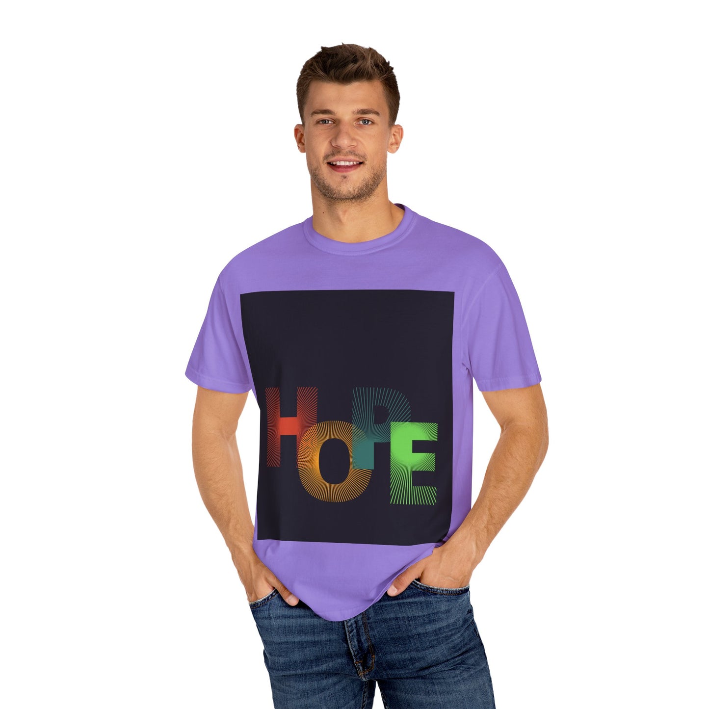 Hope Unisex Garment-Dyed T-Shirt - Inspirational Graphic Tee for Everyday Wear