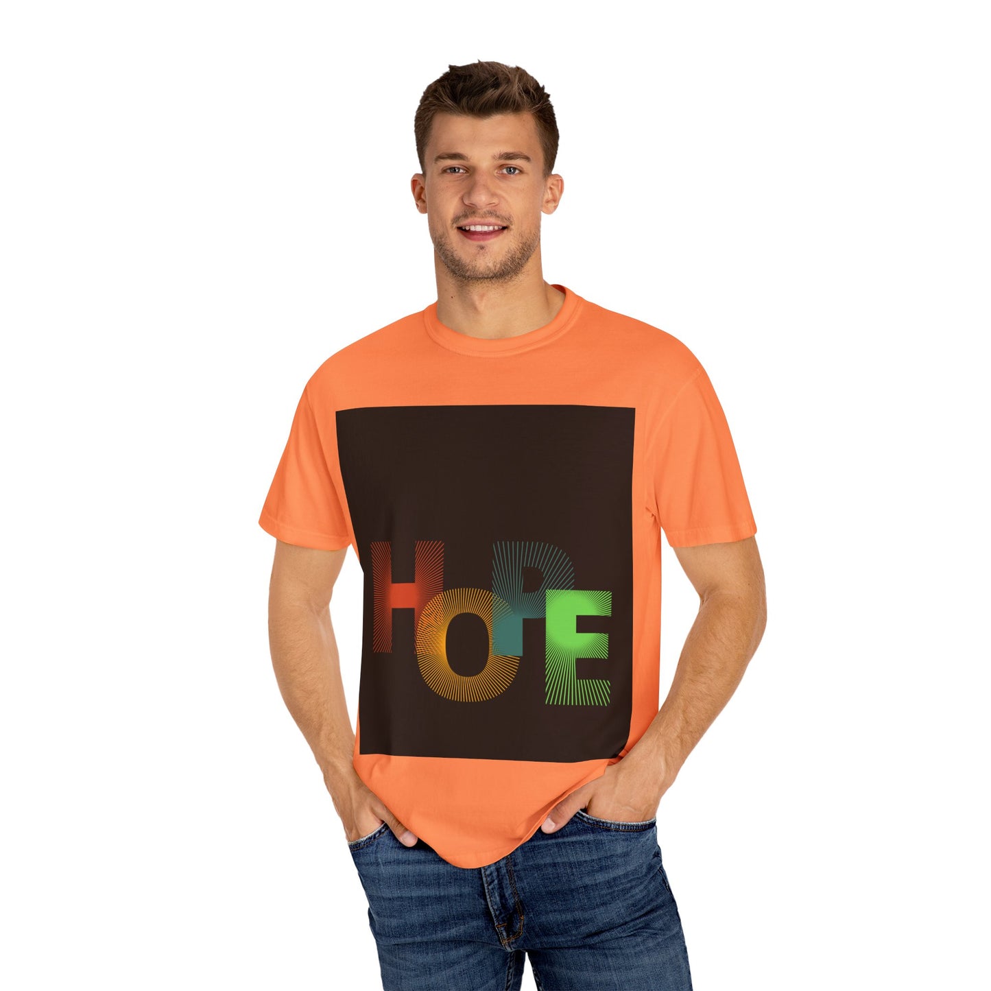Hope Unisex Garment-Dyed T-Shirt - Inspirational Graphic Tee for Everyday Wear