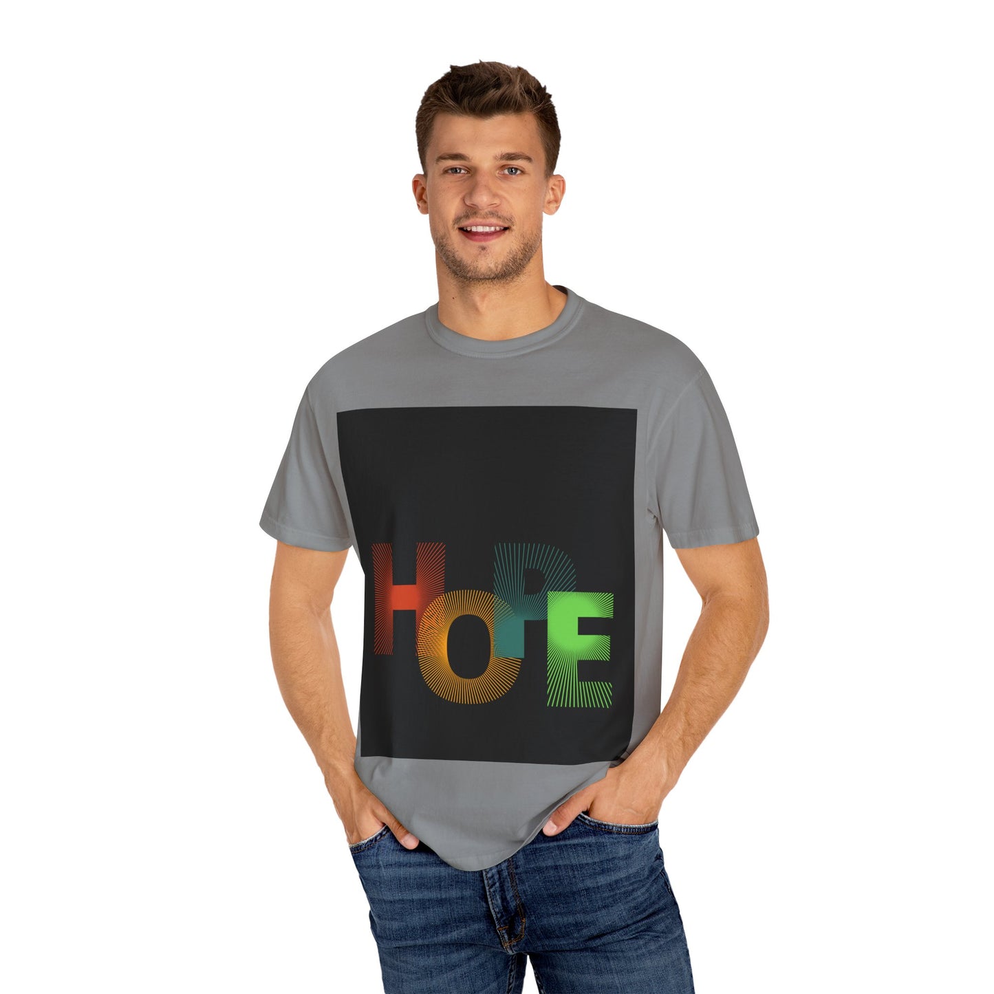 Hope Unisex Garment-Dyed T-Shirt - Inspirational Graphic Tee for Everyday Wear