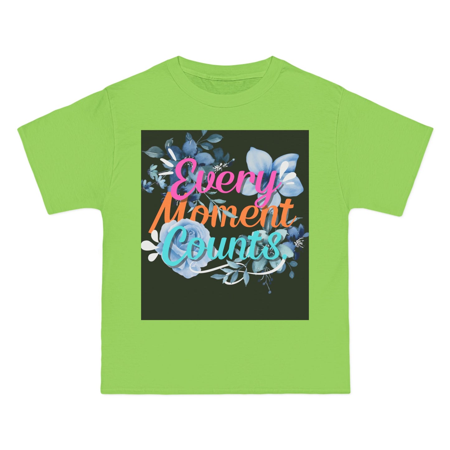 Every Moment Counts Floral T-Shirt - Inspirational Short-Sleeve Tee