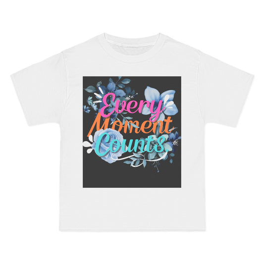 Every Moment Counts Floral T-Shirt - Inspirational Short-Sleeve Tee