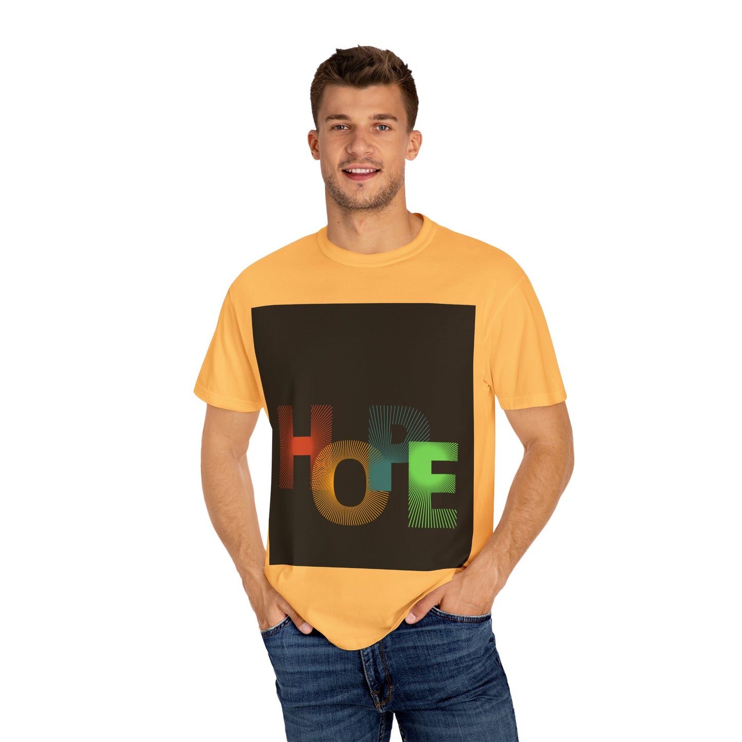 Hope Unisex Garment-Dyed T-Shirt - Inspirational Graphic Tee for Everyday Wear