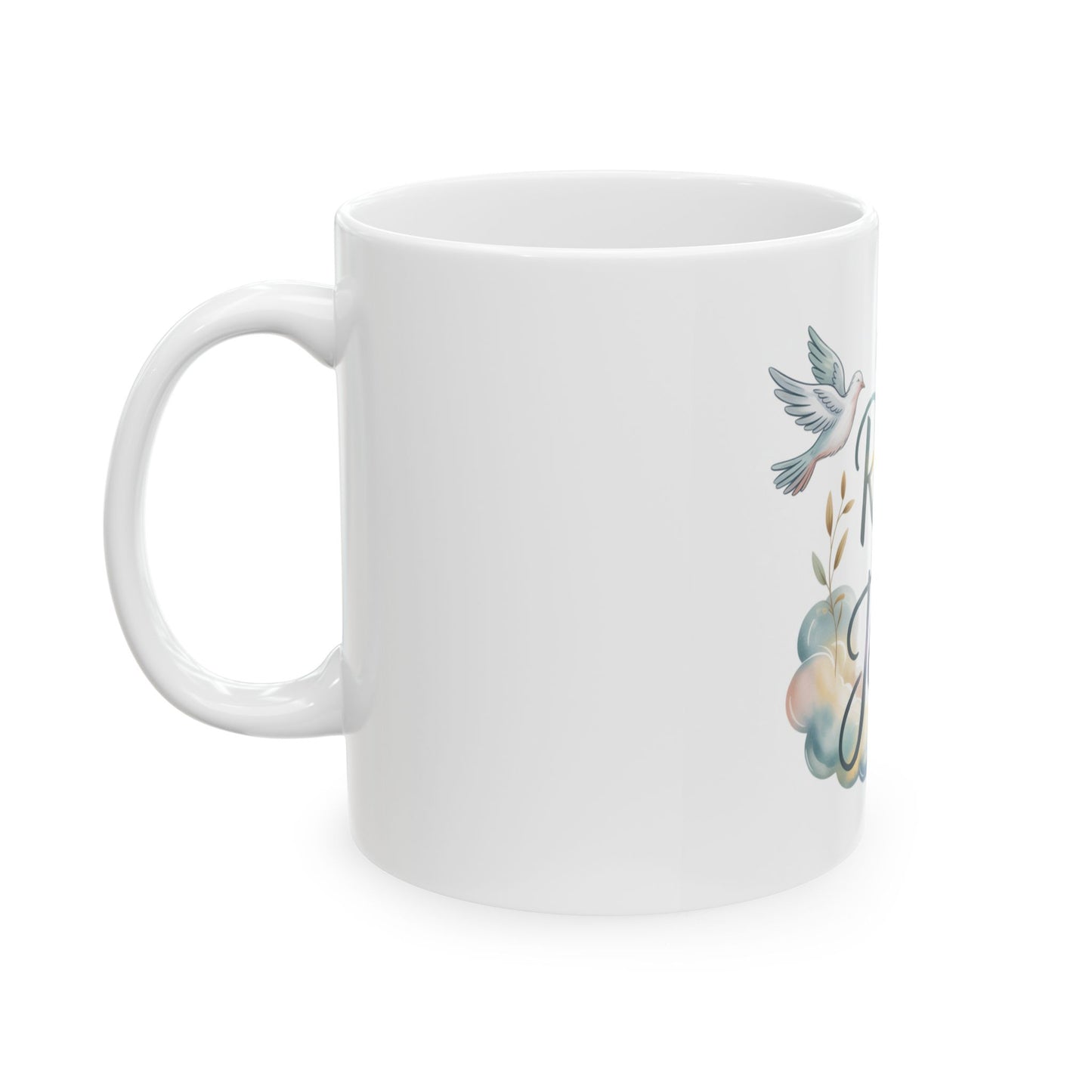 Inspirational Ceramic Mug - My Rest is Found in Jesus, Faith Gift, Coffee Tea Cup, Religious Motivation, Home and Office Decor