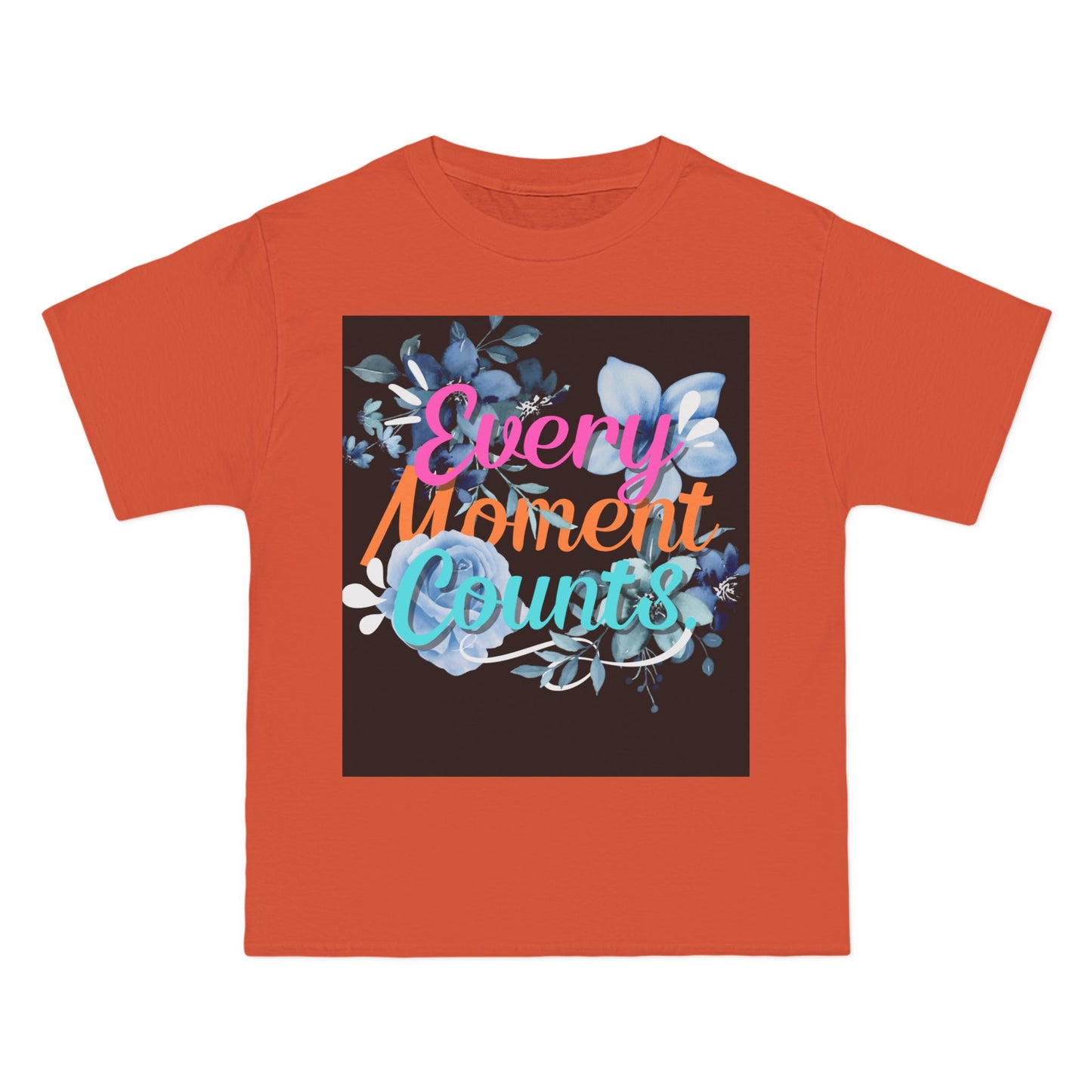 Every Moment Counts Floral T-Shirt - Inspirational Short-Sleeve Tee