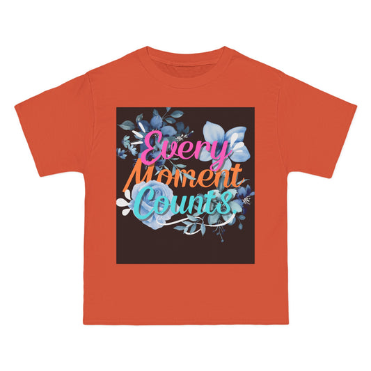 Every Moment Counts Floral T-Shirt - Inspirational Short-Sleeve Tee