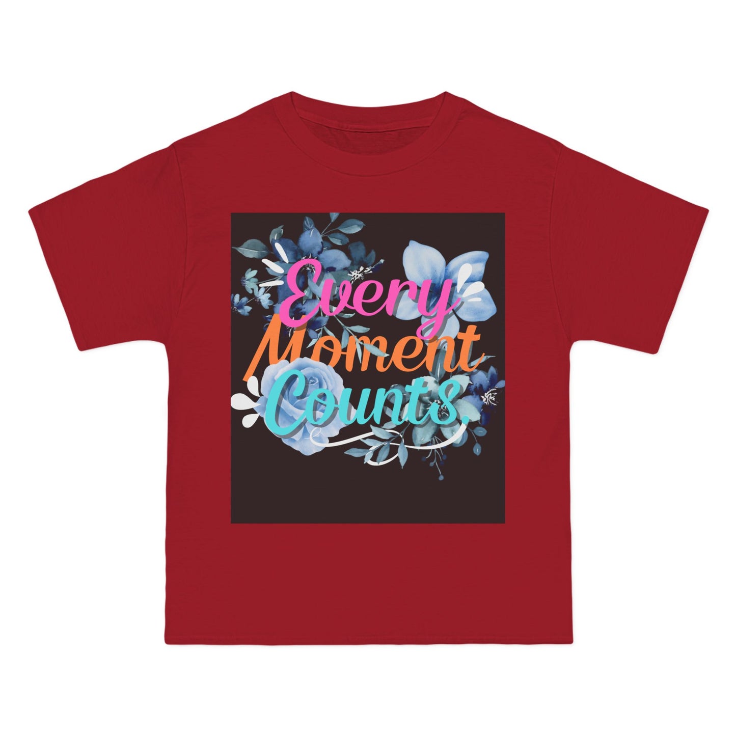 Every Moment Counts Floral T-Shirt - Inspirational Short-Sleeve Tee