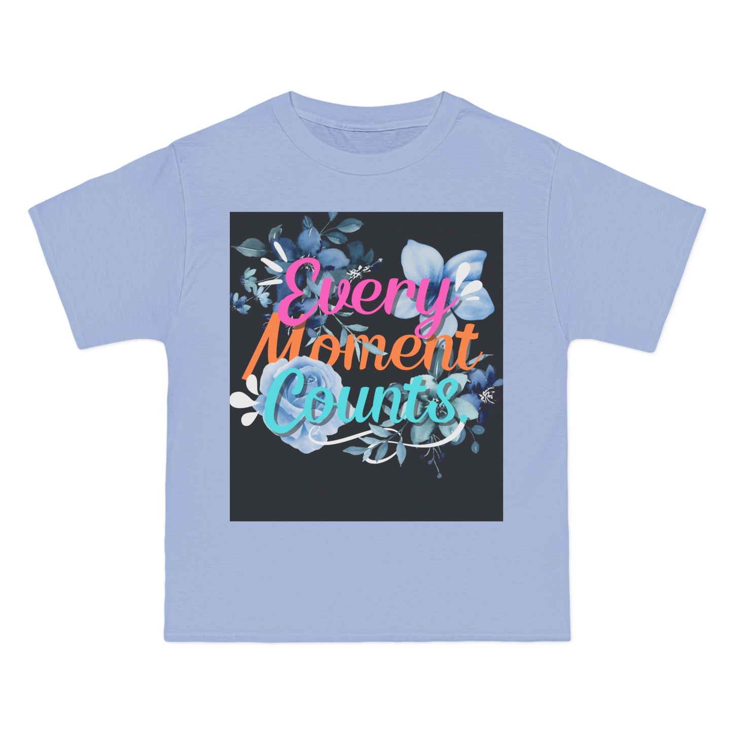 Every Moment Counts Floral T-Shirt - Inspirational Short-Sleeve Tee