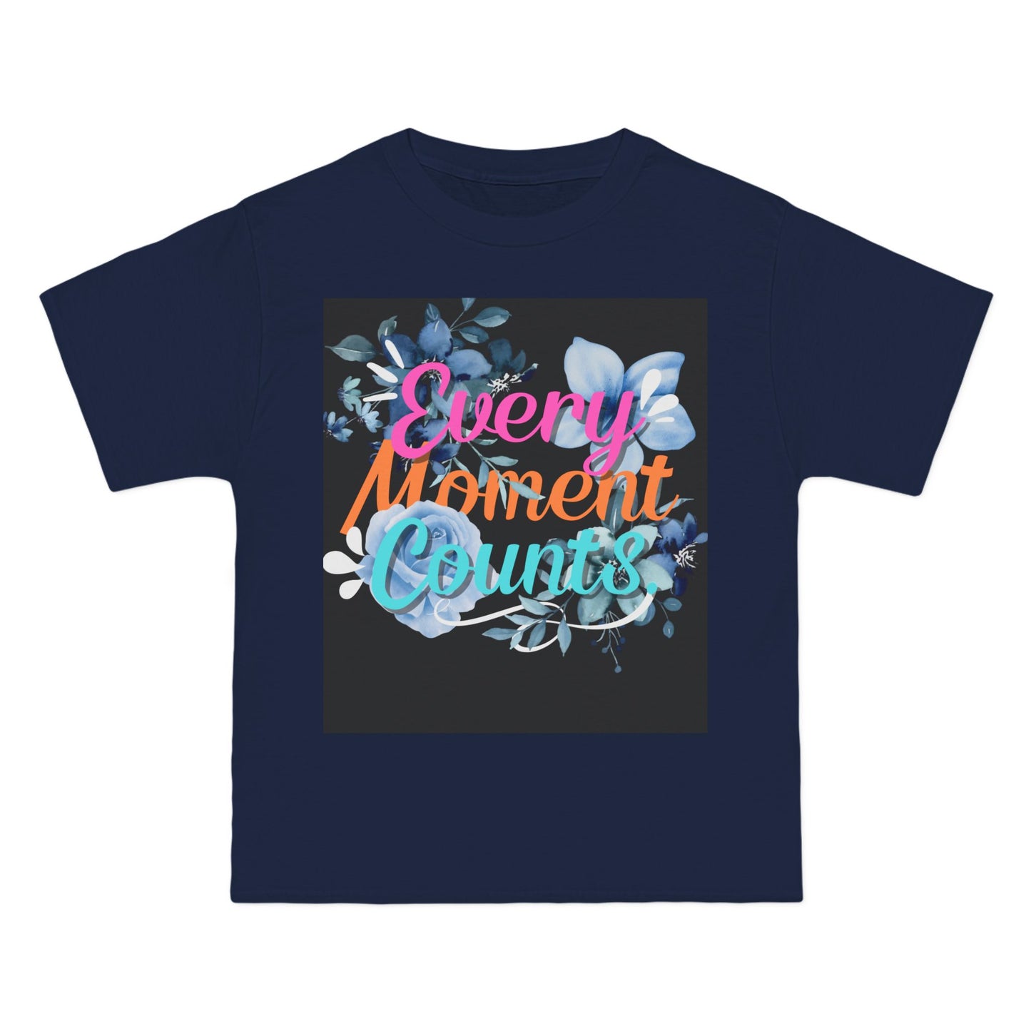 Every Moment Counts Floral T-Shirt - Inspirational Short-Sleeve Tee