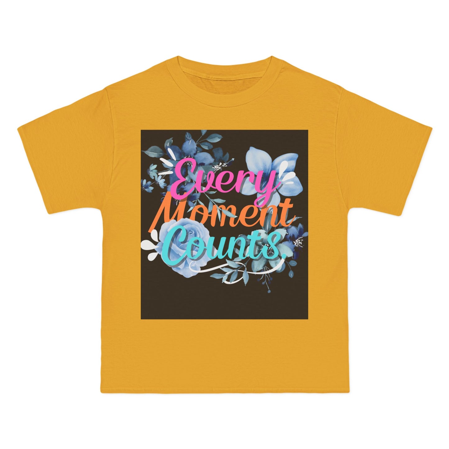 Every Moment Counts Floral T-Shirt - Inspirational Short-Sleeve Tee